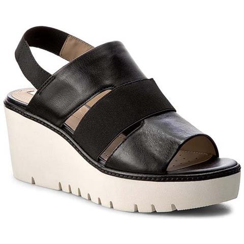 Sandali Donna Domezia In Pelle Nera 38 - Foto 1