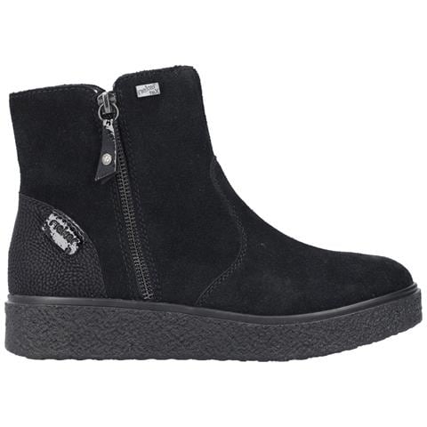 Black Casual Closed Ladies Mid Height Boots Stivaletti Pelle Scamosciata /nabuk Scarpe Donna Nero Eu 37, Y0050-00 - Foto 3