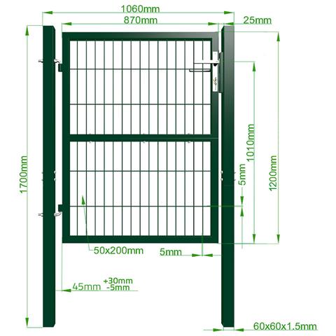 Cancello In Rete 1m Verde Razo H.120cm - Foto 2
