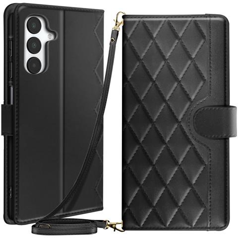 Custodia Per Samsung Galaxy A16 Portafoglio Motivo Rombo - Foto 2