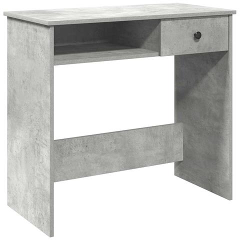 Scrivania Grigio Cemento 80x40x75 Cm In Legno Multistrato - Foto 2