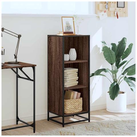 Libreria Rovere Marrone 40x35x107,5 Cm In Legno Multistrato - Foto 3