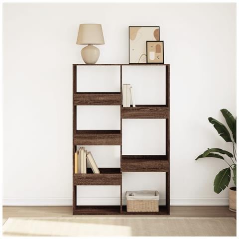 Libreria Rovere Marrone 100x33x155,5 Cm In Legno Multistrato - Foto 3