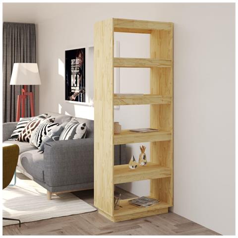 Libreria /divisorio 60x35x167 Cm In Legno Massello Di Pino - Foto 8
