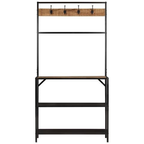 Lusso Casadino -  Appendiabiti 90x35x180 Cm In Legno Massello Di Mango E Ferro - Foto 1