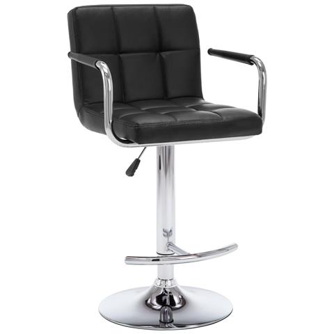 Lusso Casadino - Sgabelli Da Bar 2 Pz Neri In Similpelle - Foto 2