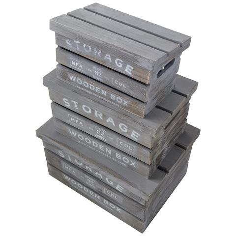 Clara - Set Di 3 Cassette In Legno - Foto 1