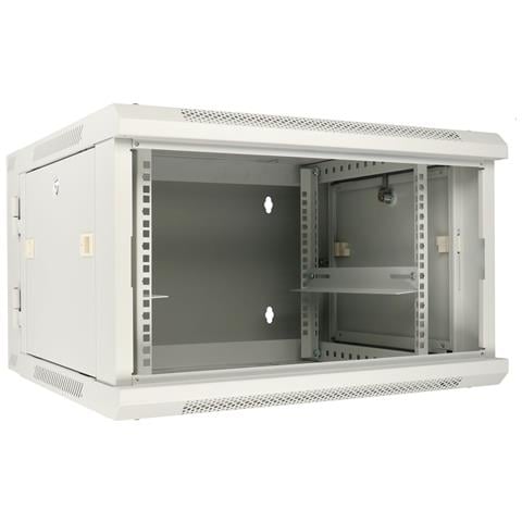 Extralink Armadio per montaggio su rack 6U 600x600 AZH Grigio a parete, tipo oscillante, Da parete, 6U, 30 kg, Lucchetti, Griglie, Grigio - Foto 9