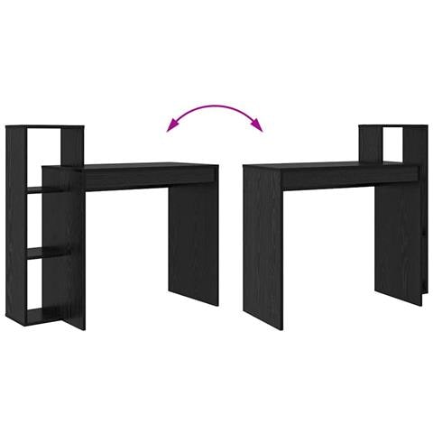 Scrivania Computer Rovere Nero - Foto 9