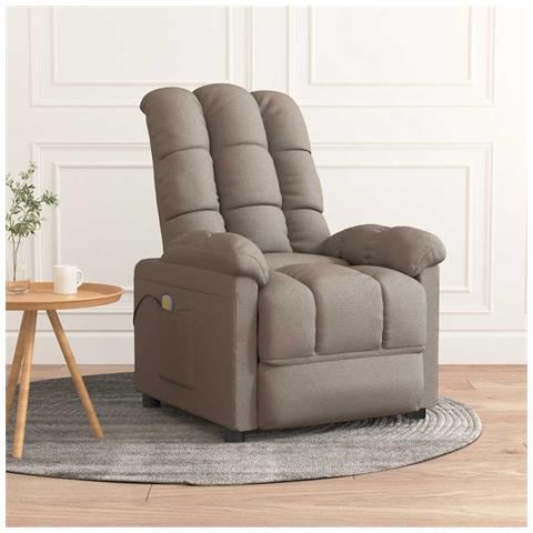 Poltrona Massaggiante Tortora in Tessuto - Foto 2