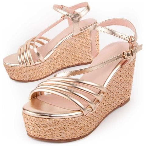 Sandalo Montevita Wedge Sparto Salia10 Oro . - Foto 1