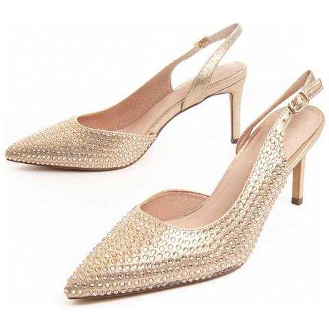 Scarpa Con Tacco Festshoe3 D'oro Oro Materiale Sintetico - Foto 1
