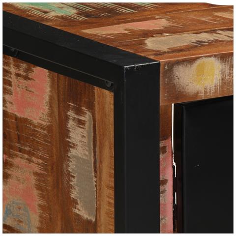Armadio da bagno Multicolore 55x35x60 cm Legno massello di recupero - Foto 9