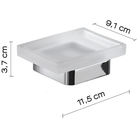 Portasapone Da Muro In Ottone E Cromall A811 Serie Samoa Cromato - Foto 2