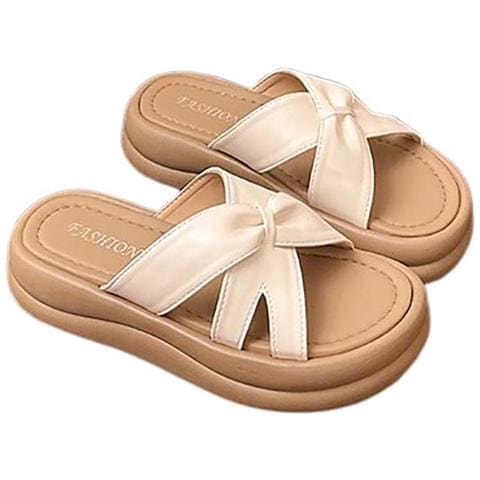 Ciabatte Donna Con Suola Spessa In Pvc Bianco, Comode E Alla Moda, Compatibili Con Stili Estivi Casual - Foto 1