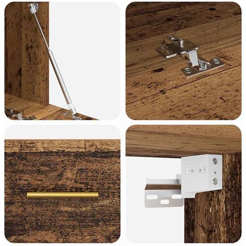 Armadietto a muro Legno vecchio 80 x 36.5 x 35 cm - Foto 9