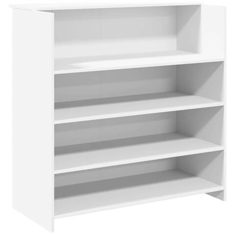 Banco Reception Bianco 100x50x103,5 cm in Legno Multistrato - Foto 1