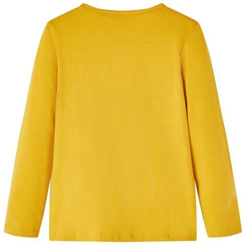 Maglietta per Bambini a Maniche Lunghe Ocra Scuro 128 - Foto 2