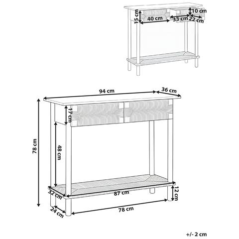 Tavolino Consolle Bondi Marrone Chiaro - Foto 7