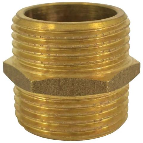 Nipplo Doppio Ottone 3/4  - Raccordi Filettati Per Impianti Idraulici - Foto 1