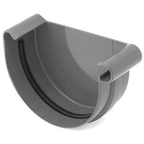 Terminale Grondaia Grafite Destra System 100 - Accessori Grondaie - Foto 1