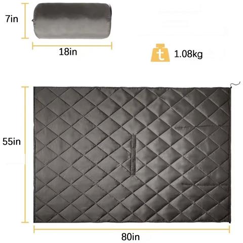 Coperta Impermeabile Indossabile Da Esterno, Grigio Scuro 140x205cm - Trapunta Da Campeggio Portatile - Foto 2