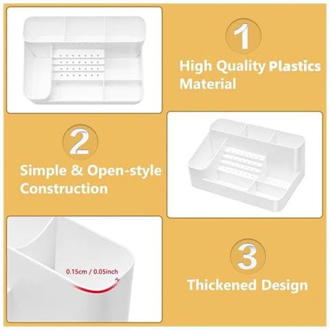 Scatola Portaoggetti Multifunzionale Per Nail Art - Organizer Trasparente In Plastica Pc Con Scomparti Multipli White - Foto 7