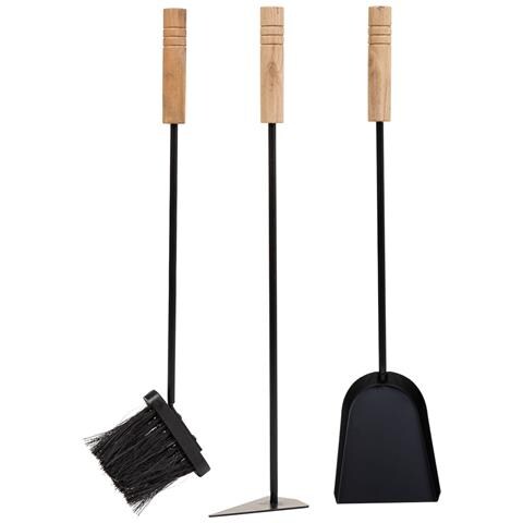 Set Attrezzi Per Camino In Metallo Nero 4pz D20x68h Cm - Foto 6