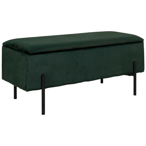 Panchina Watford In Velluto Verde Con Vano Contenitore, 95 Cm - Foto 2