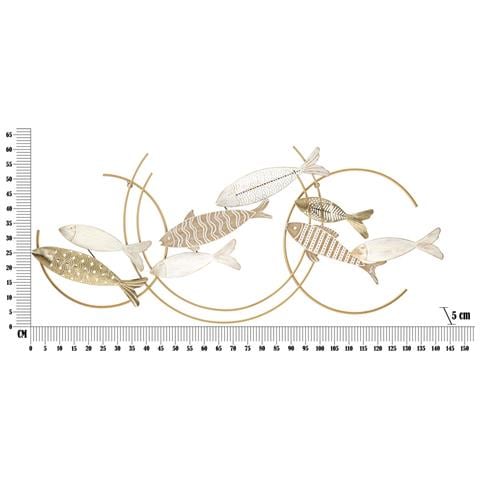 Decorazione In Metallo 3d Pesce 3-multicolore-metallo-142,9x5x61,6 Cm - Foto 6