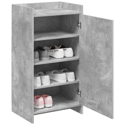 Mobile per scarpe con porta Grigio Cemento 48 x 36 x 92 cm - Foto 2
