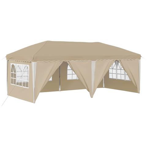 Tenda per feste a pop-up 575 x 288 x 245 cm Crema - Foto 1