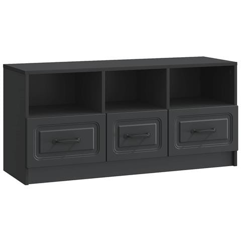 Mobile TV Nero 102 x 34,5 x 47 cm Legno ingegnerizzato - Foto 1