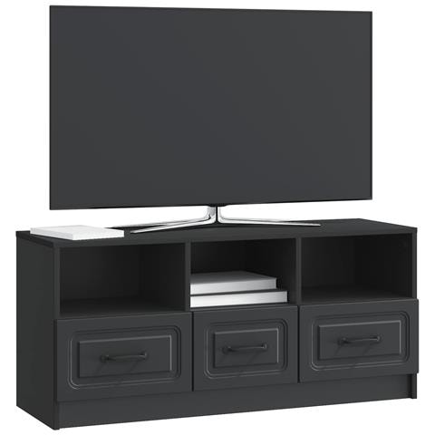 Mobile TV Nero 102 x 34,5 x 47 cm Legno ingegnerizzato - Foto 2