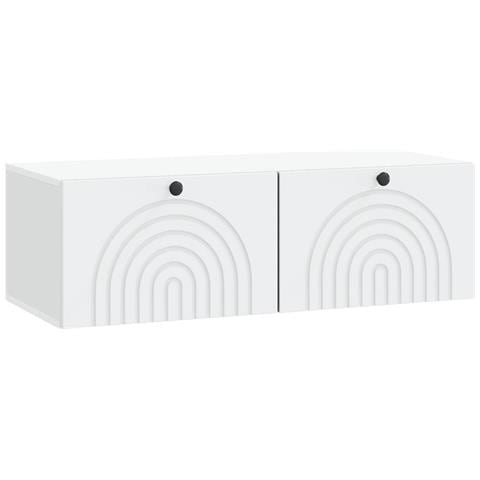 Mobile Porta TV da Muro Bianco 99 x 41 x 30 cm - Foto 1