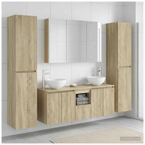 Set di mobili per il bagno 6 pcs Rovere Sonoma - Foto 2