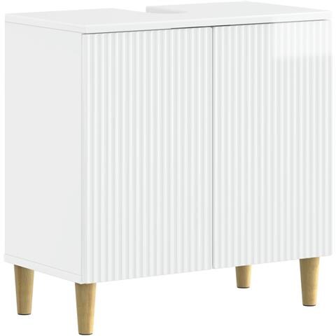 Set di armadietti da bagno in 3 pezzi ARNHEM Bianco Lucido - Foto 8