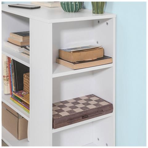 Tavolino Salotto Con Ruote, porta Stampante, Bianco, altezza 75 Cm, Fbt68-w - Foto 7