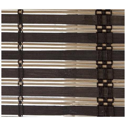 Tapparella In Listelli Di Bamboo - Cm 100 X 160 - Marrone Scuro - Foto 1