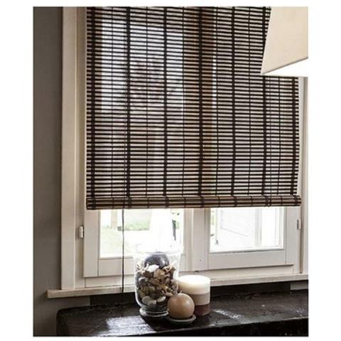 Tapparella In Listelli Di Bamboo - Cm 100 X 160 - Marrone Scuro - Foto 2