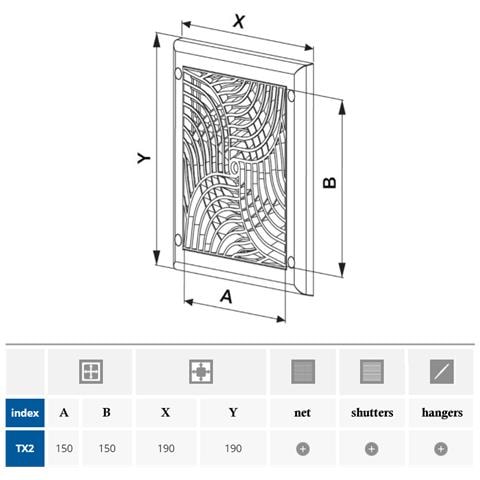 Copertura Moderno Della Griglia Di Ventilazione Della Parete Di Disegno Con Rete Ed Otturatore 150x150mm - Foto 2