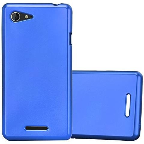 Custodia Compatibile Con Sony Xperia E3 In Blu Metallico - Coperchio Protettivo In Silicone Tpu Flessibile - Foto 1