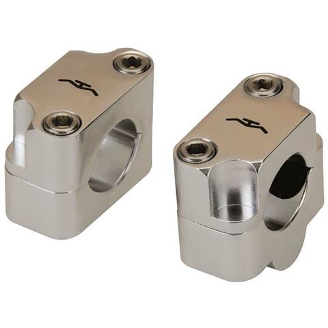 Kit Morsetti Universale Grigio Naturale Ossidato In Alluminio Per Piastre Con Attacco 22 Mm, Per Adattare A Manubrio 28 Mm 5319.91.00.04-0 Codice Prodotto 5319.91.00.04-0 - Foto 1