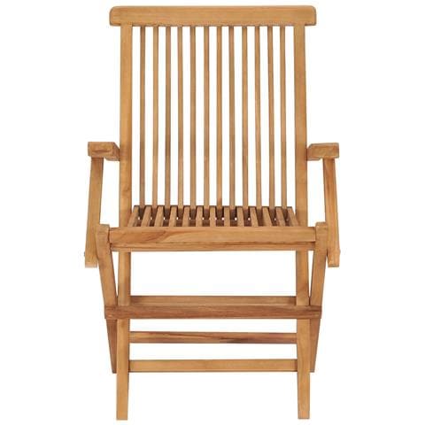 Sedie da Giardino con Cuscini Rossi 4 pz Massello di Teak - Foto 2