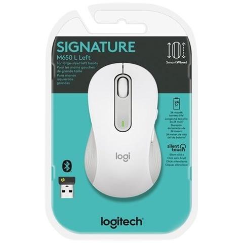 Mouse Signature M650 L Ottico 5 Tasti 2000 DPI Colore Bianco / Grigio - Foto 6