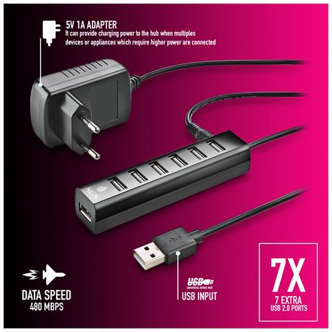 Hub Usb-c Ihub 7 Tiny Porte Usb-a 2.0 Alimentato - Foto 2