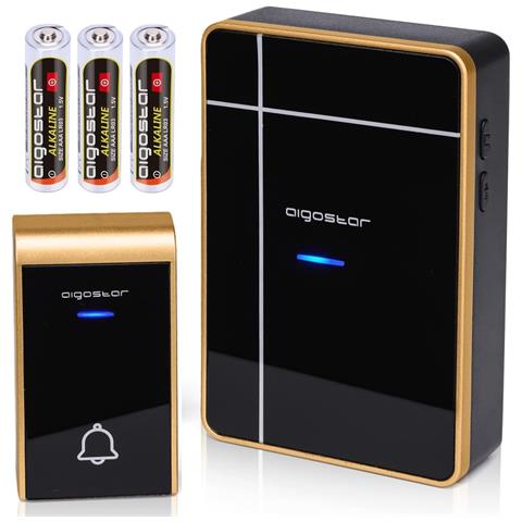 Campanello Dc Senza Fili Wireless Impermeabile Ip44 Doppia Unità Interna - 6 Pile Stilo - Foto 3