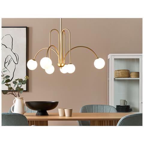 Lampadario Forbes Metallo Oro - Foto 1