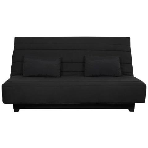 Panca Clic Clac 2 Posti Reveur - Tessuto Nero - Materasso Dunlopillo - Letto 188 X 128 Cm - Foto 1