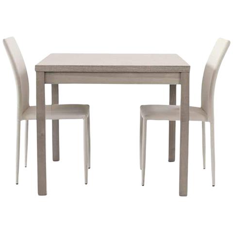 Tavolo Moderno A Libro Rovere Grigio 90x90x76h - Foto 1